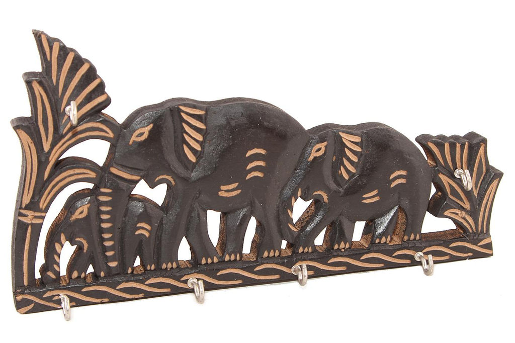 Вешалка для ключей Слоны(дерево ) №Пи110 2шт/уп. - Ганг фото 2