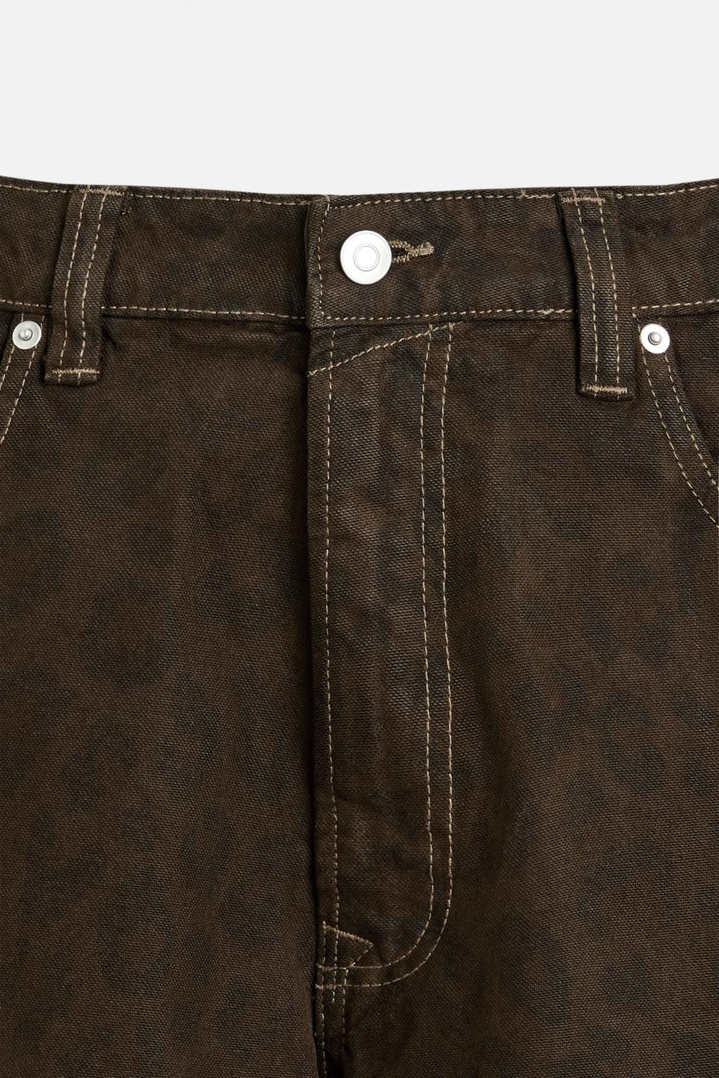 ANIMAL PRINT BAGGY FIT TROUSERS - Zara фото 8