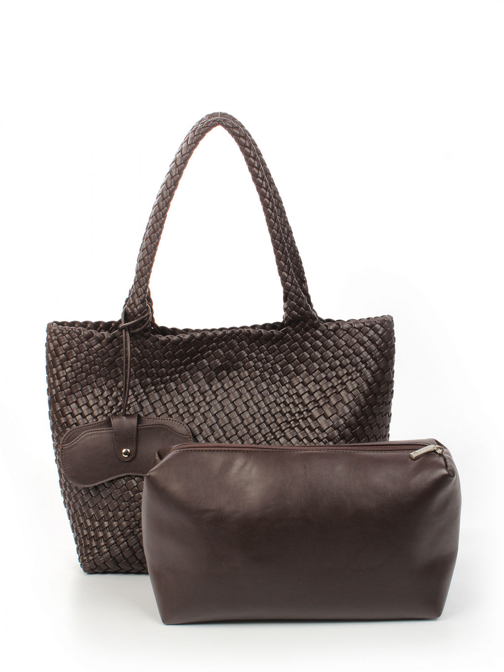 LACCOMA сумка СУ1033-темно-коричневый эко кожа хлопок  фото 4