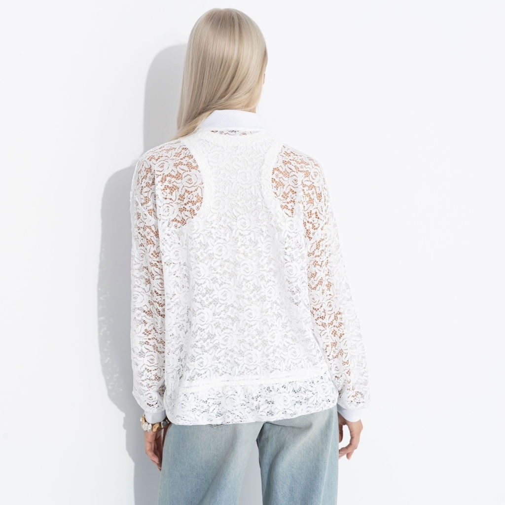 Бомбер кружевной, Эпичный шик (white) - Charutti фото 5
