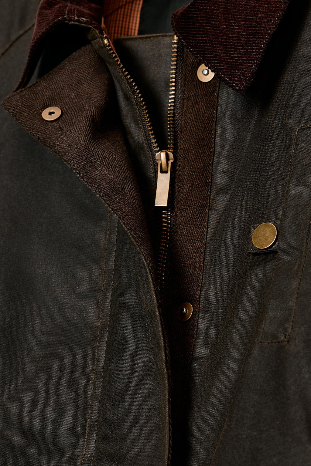 CHAQUETA ENCERADA ZW COLLECTION / Khaki - Zara фото 10