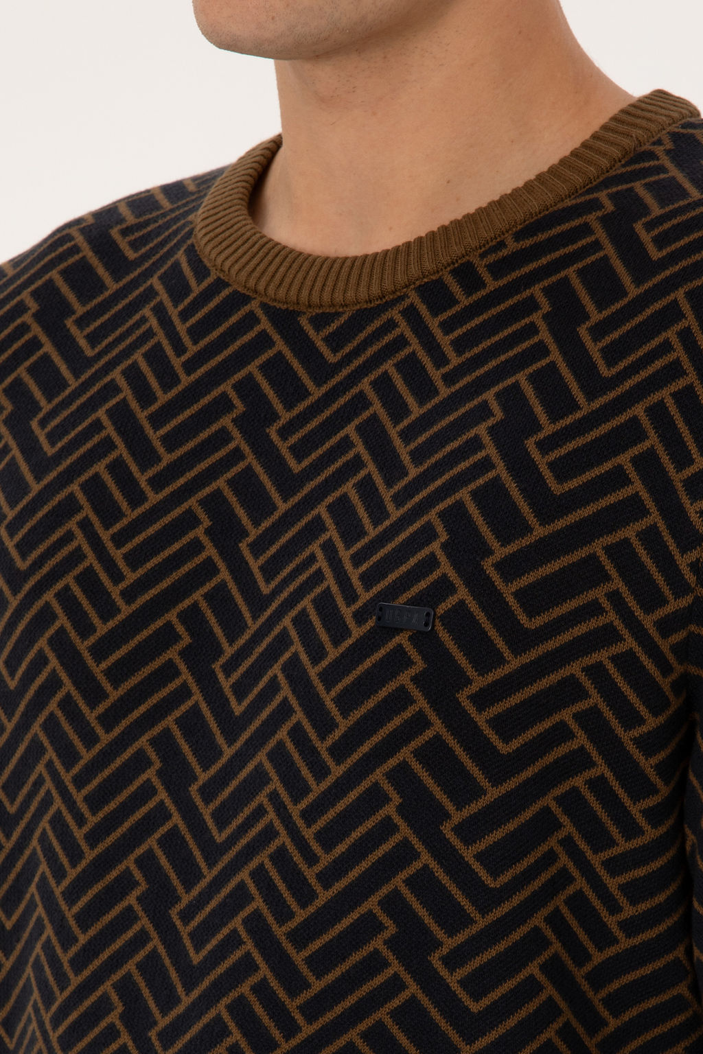 Erkek Slim Fit Bisiklet Yaka Haki Kazak - U.s. polo assn фото 14