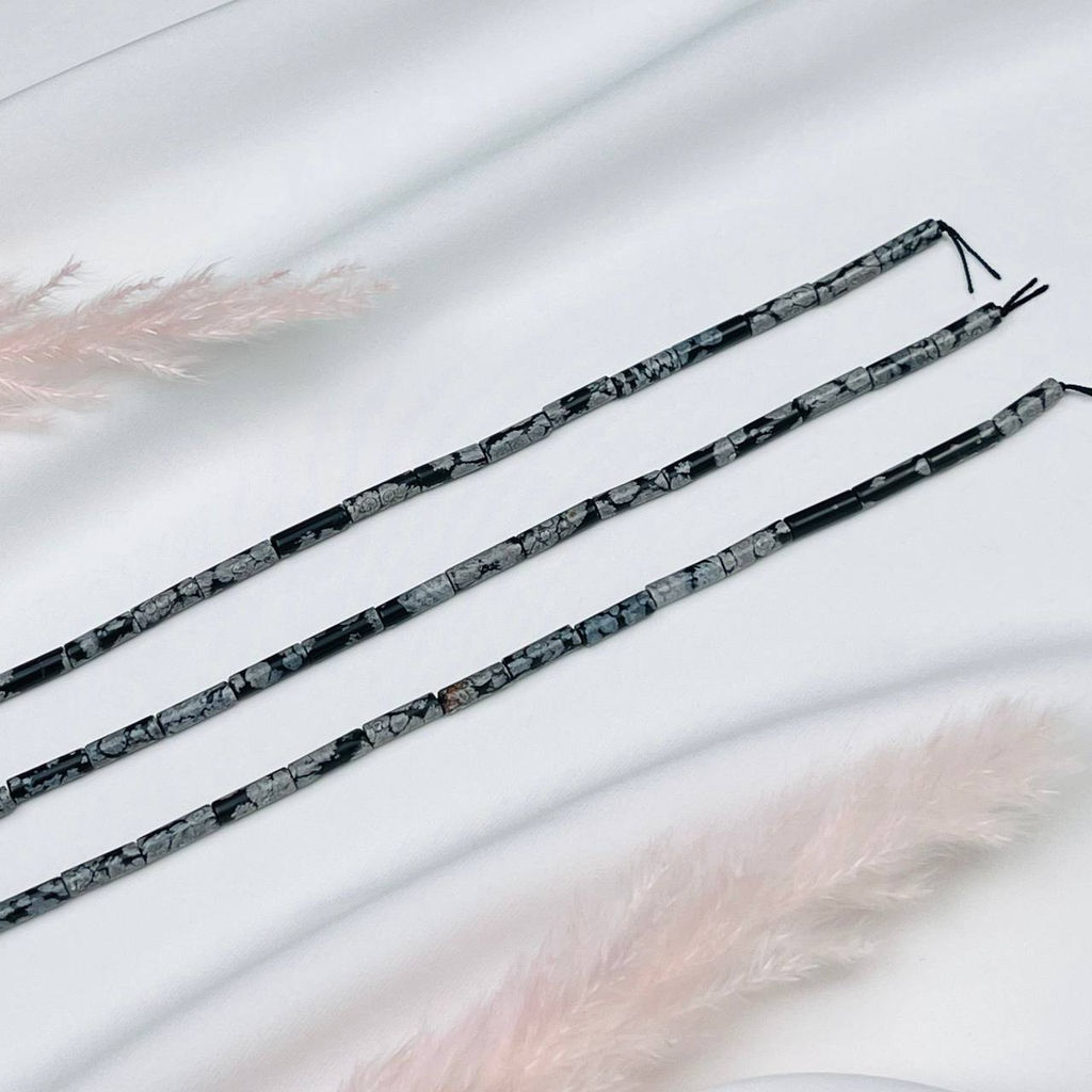 Бусины для украшений из снежного Обсидиана