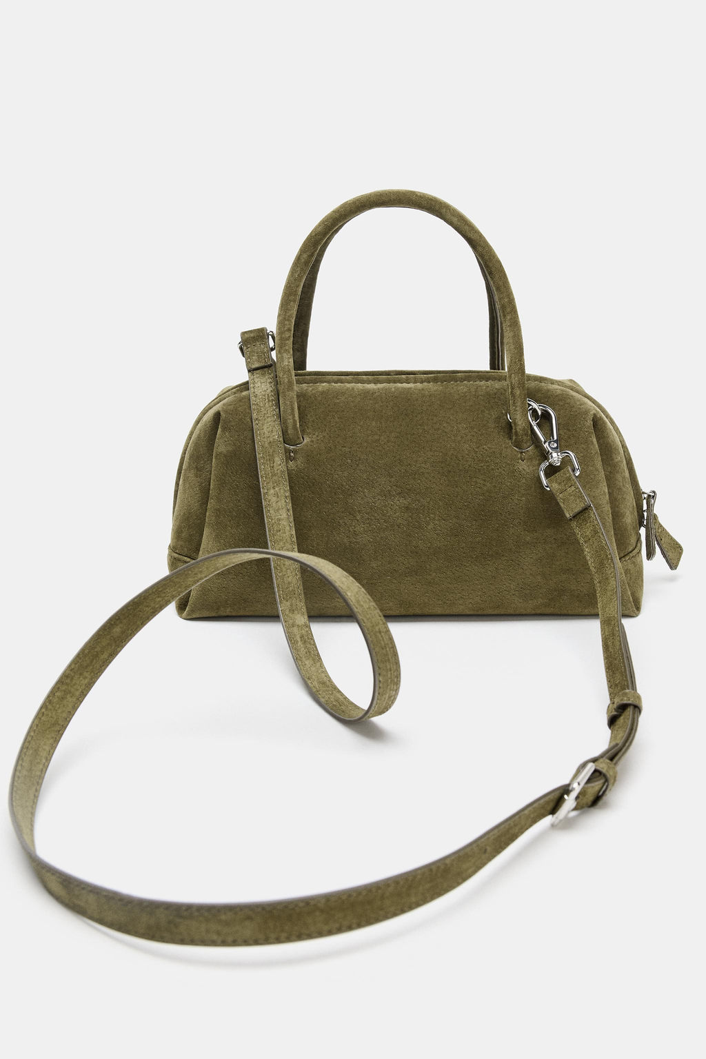 SPLIT SUEDE BOWLING BAG - Zara фото 4