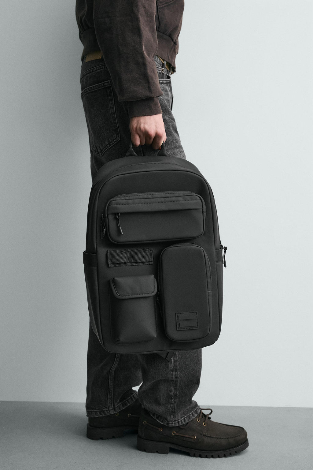 RUBBERISED MULTI-POCKET BACKPACK - Zara фото 11
