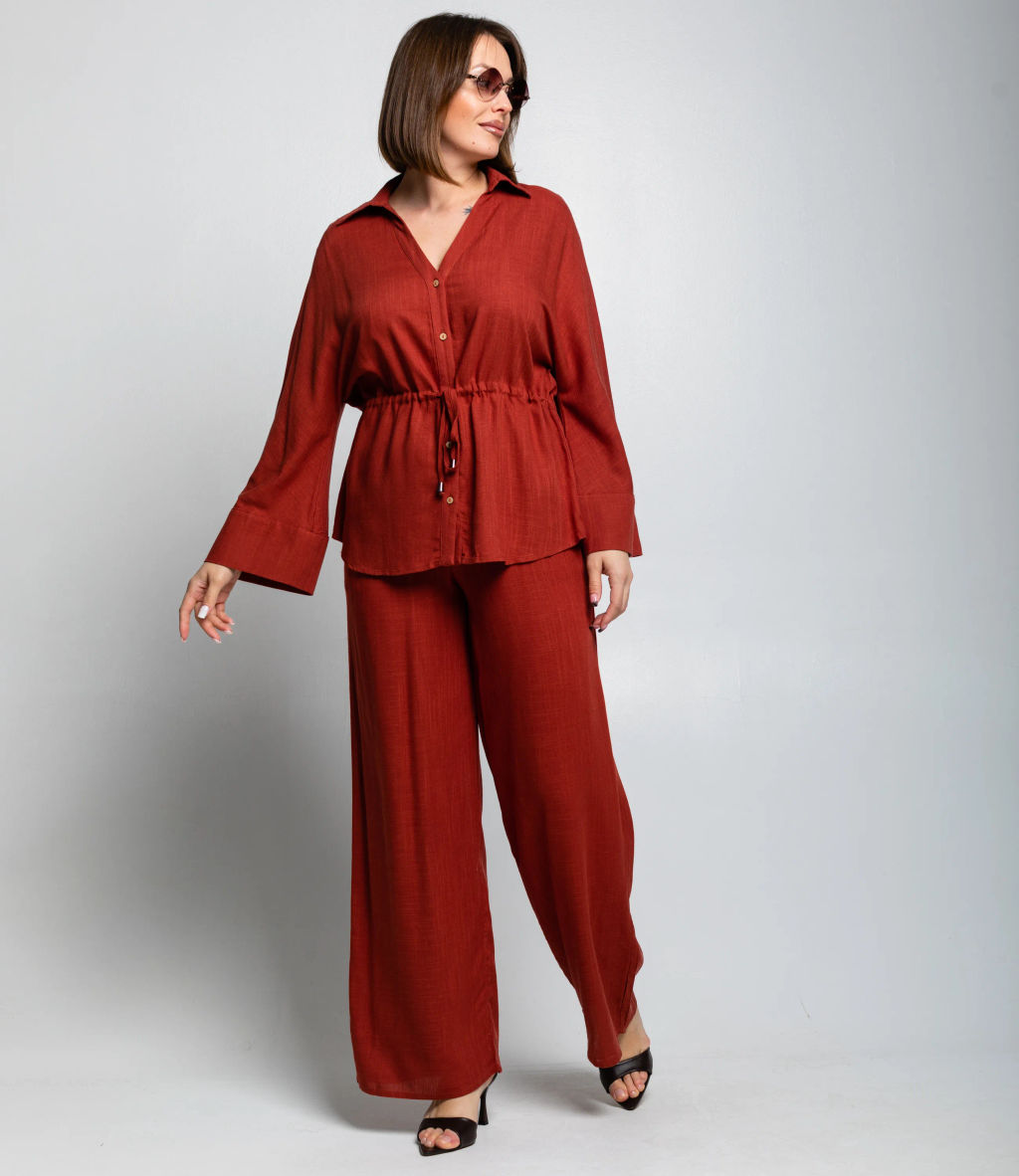 Костюм #ОКТ215002, терракотовый - Dommod фото 2