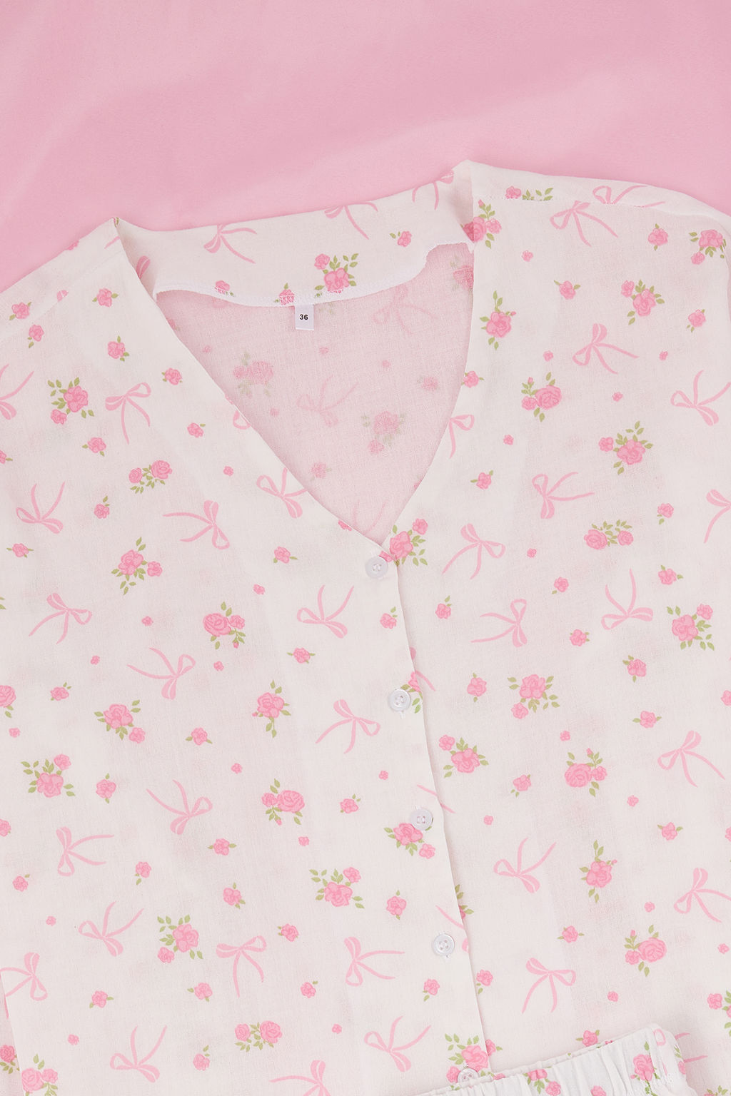 Beyaz-Cok Renkli Bask?l? Muslin Dokuma Pijama Tak?m? THMSS26PT00005 - Trendyolmilla фото 13