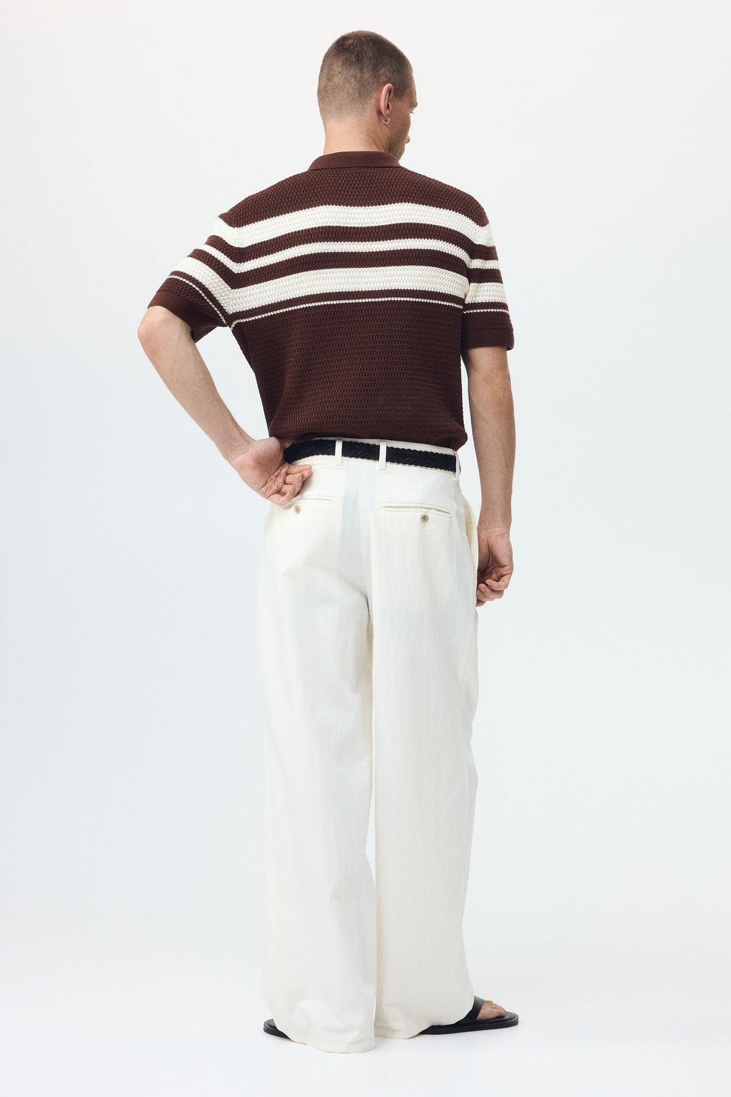 Polo en punto pointelle Regular Fit - H&m фото 7