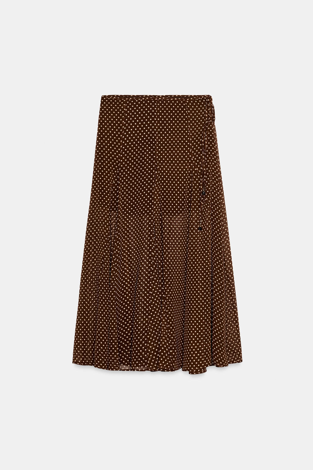 FALDA MIDI LUNARES / Marr?n / Crudo - Zara фото 6