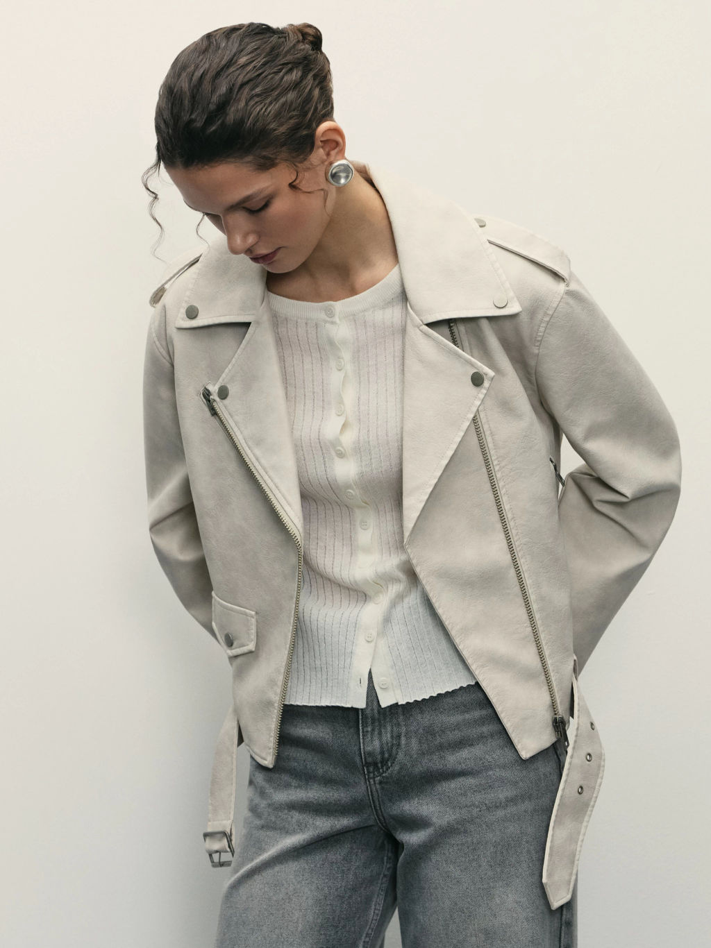 Куртка-косуха из искусственной кожи / Zarina  фото 2