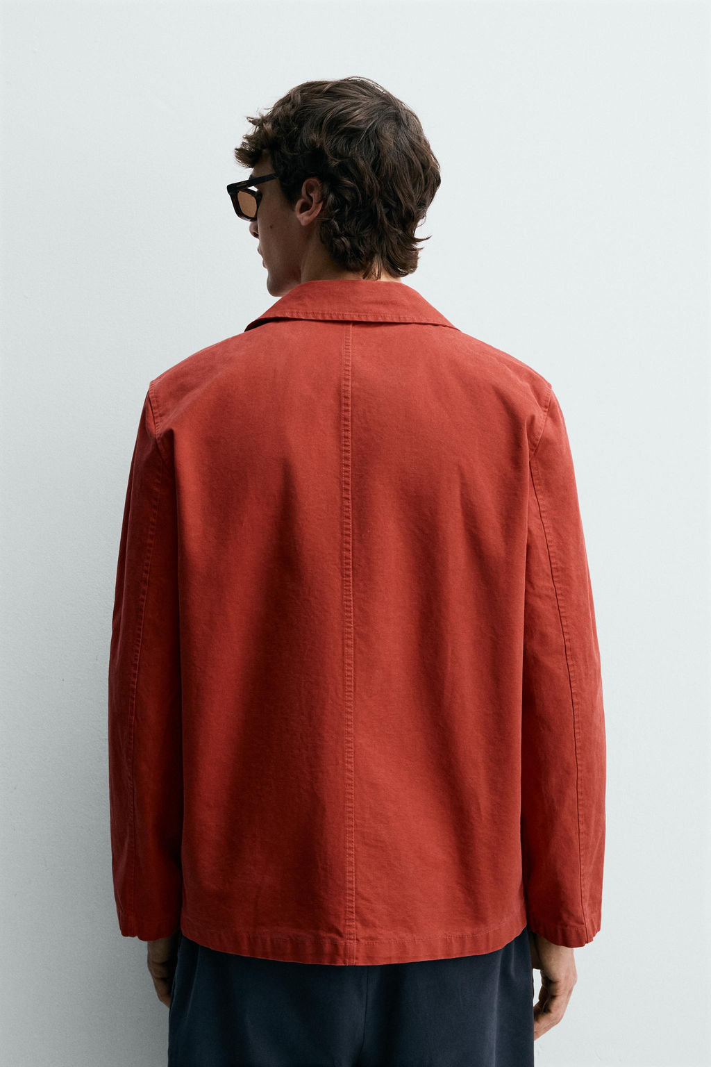 SOBRECAMISA REGULAR FIT LAVADO / Rojo - Zara фото 3