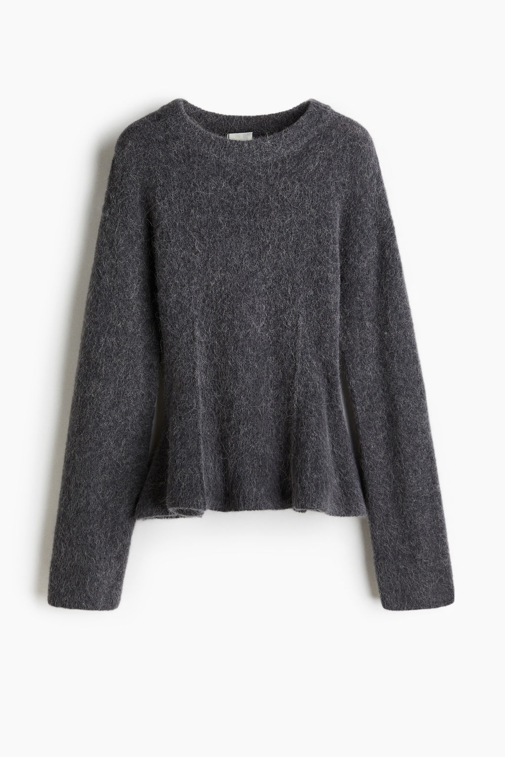 Jersey en mezcla de alpaca con peplum