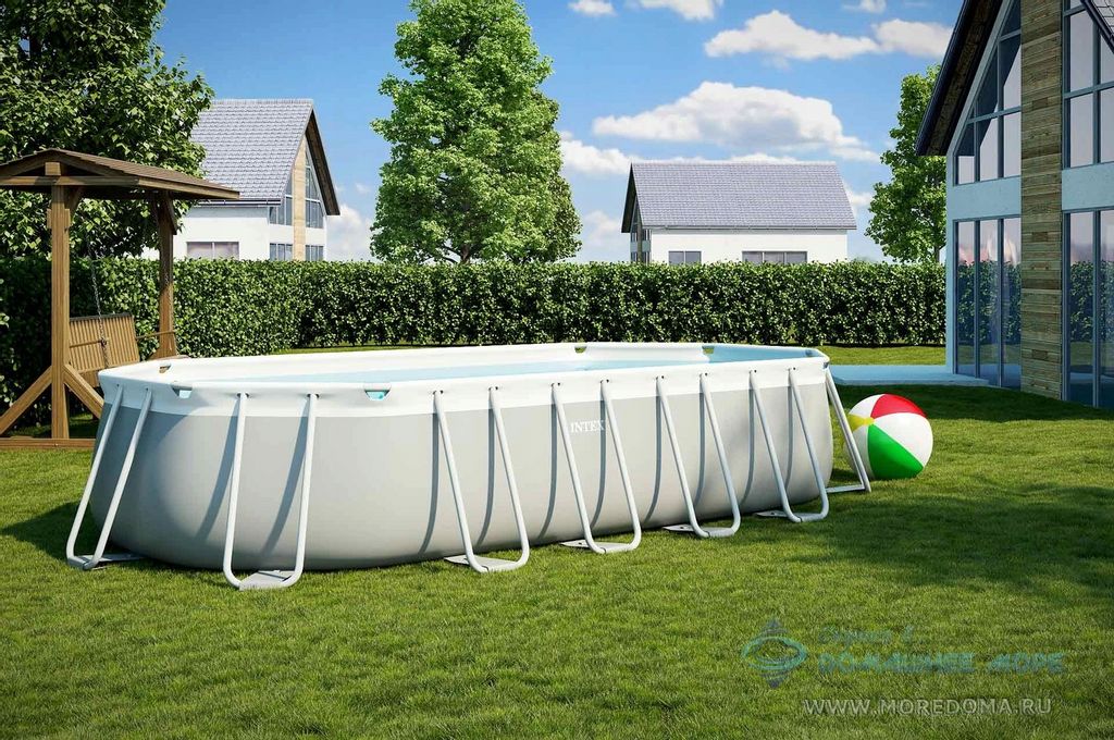 -18% Бассейн на опорах 610х305х122см (фильтр-насос 5,6 м3/ч, лестница, подстилка, тент), INTEX  фото 4