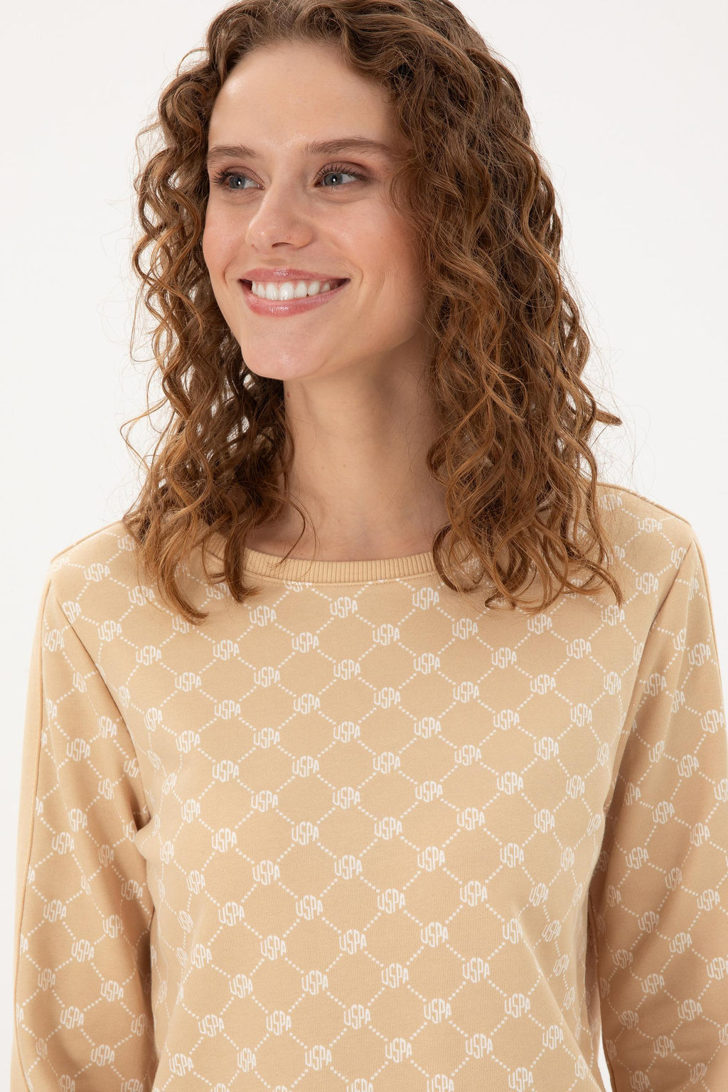 Женская толстовка песочного цвета Неожиданная скидка в корзине - U.s. polo assn фото 2