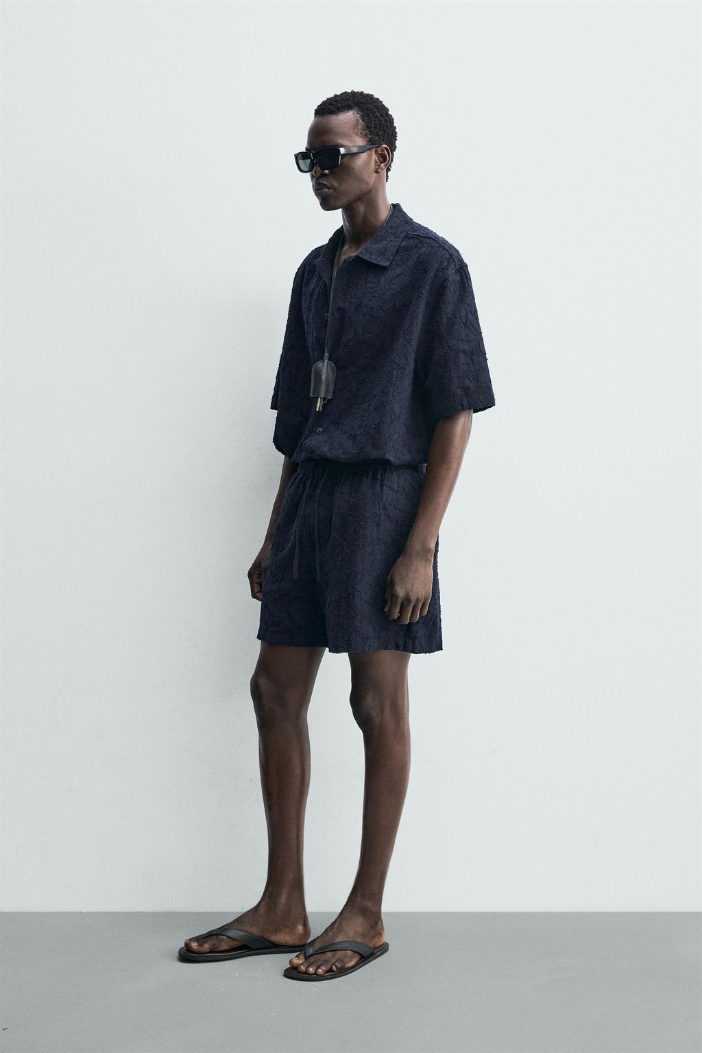 CAMISA JACQUARD TEXTURA / Marino - Zara фото 4