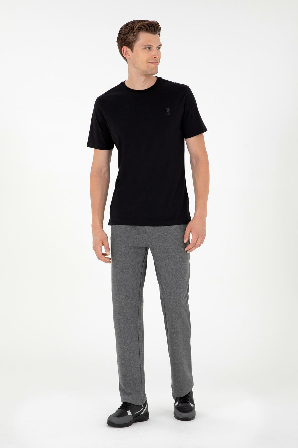 Мужские спортивные штаны антрацитового меланжа Неожиданная скидка в корзине - U.s. polo assn фото 3