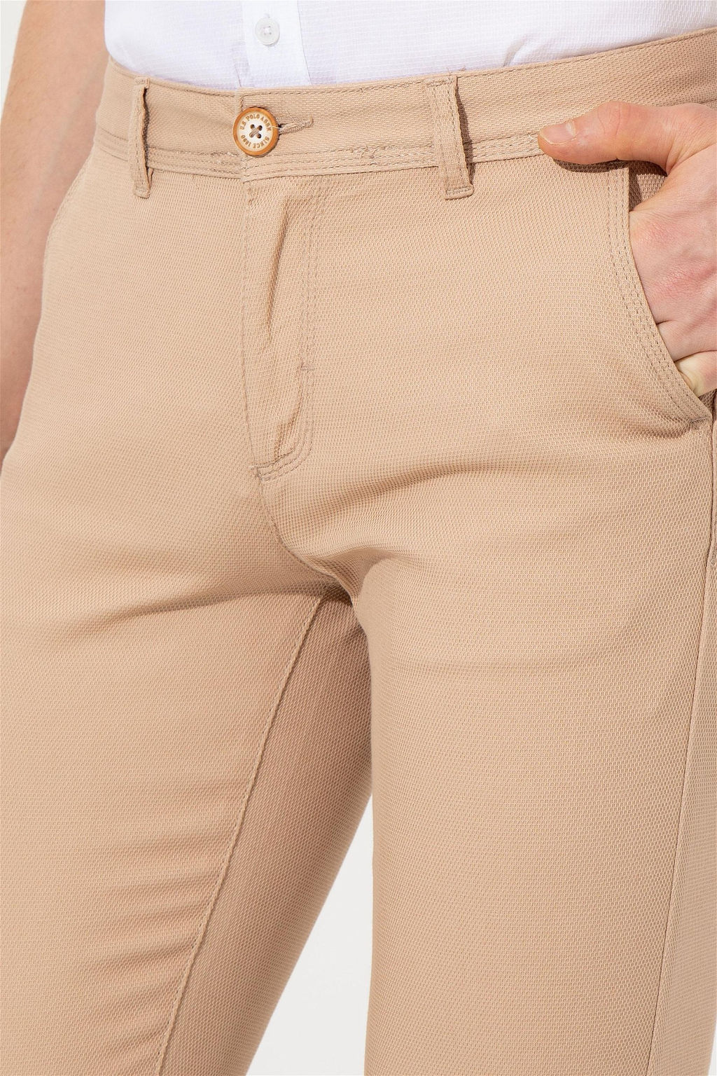 U. S. Polo Assn Мужские брюки песочного цвета из парусины - U.s. polo assn фото 13