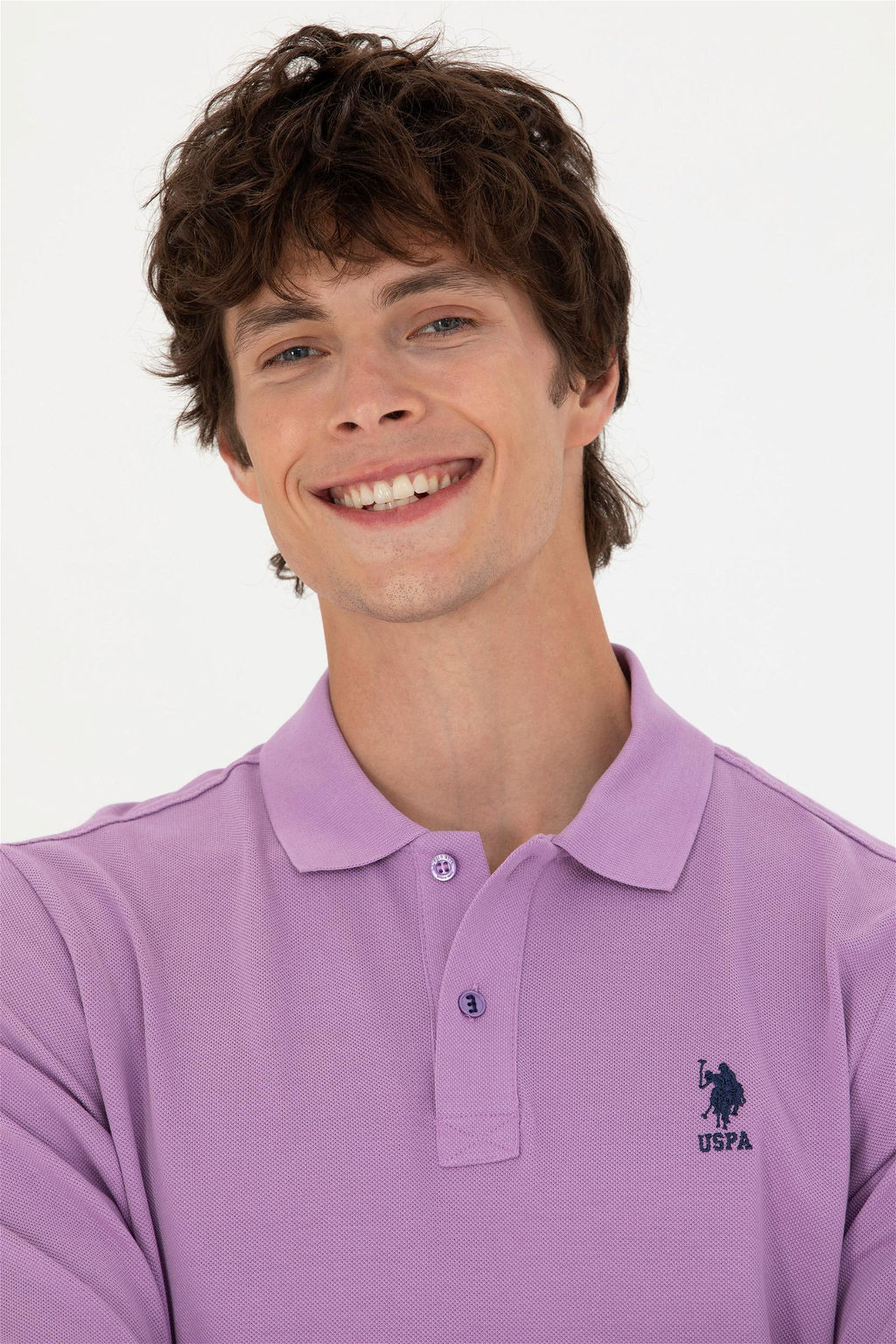 Мужской сиреневый базовый свитшот - U.s. polo assn фото 2