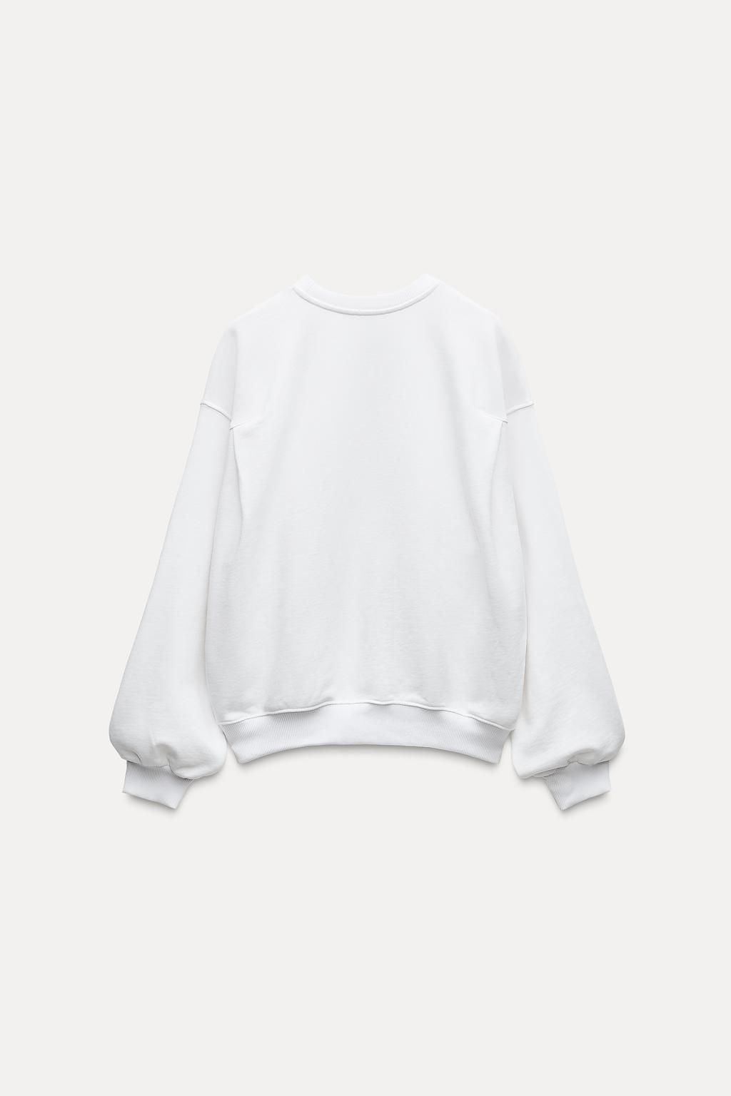 MINIMALIST SLOGAN SWEATSHIRT - Zara фото 9