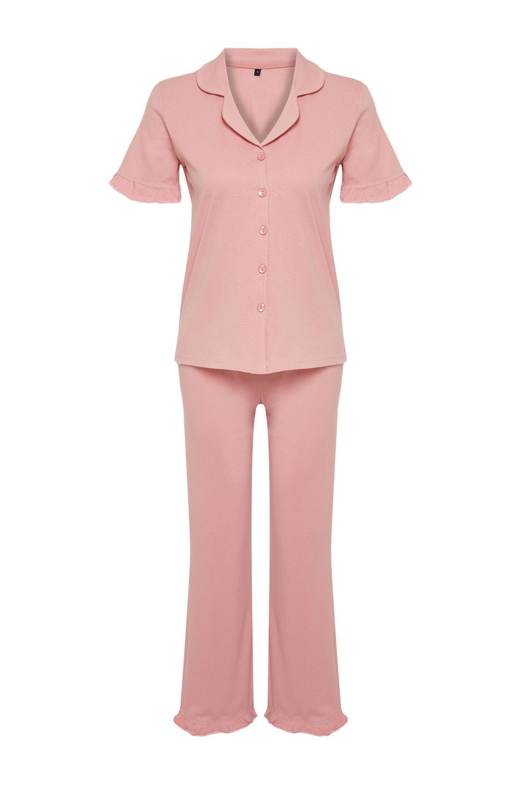 Trendyolmilla Mint %100 Pamuklu F?rf?r Detayl? Orme Pijama Tak?m? THMSS24PT00223 фото 43