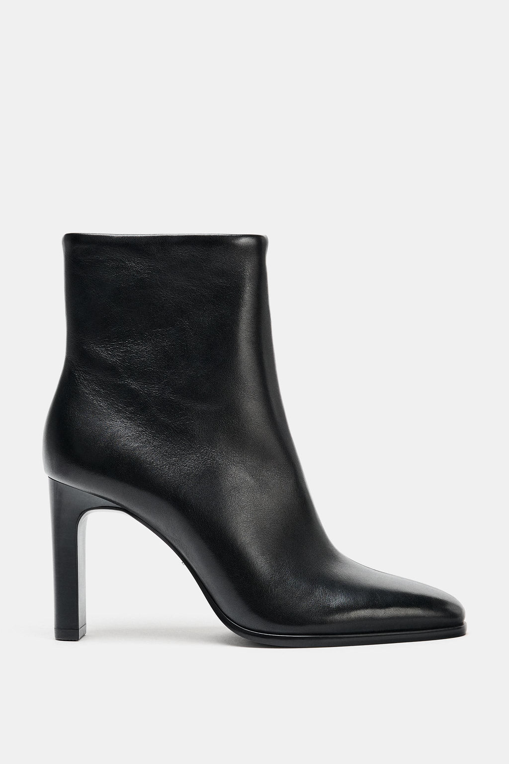 LEATHER HIGH-HEEL ANKLE BOOTS - Zara фото 2