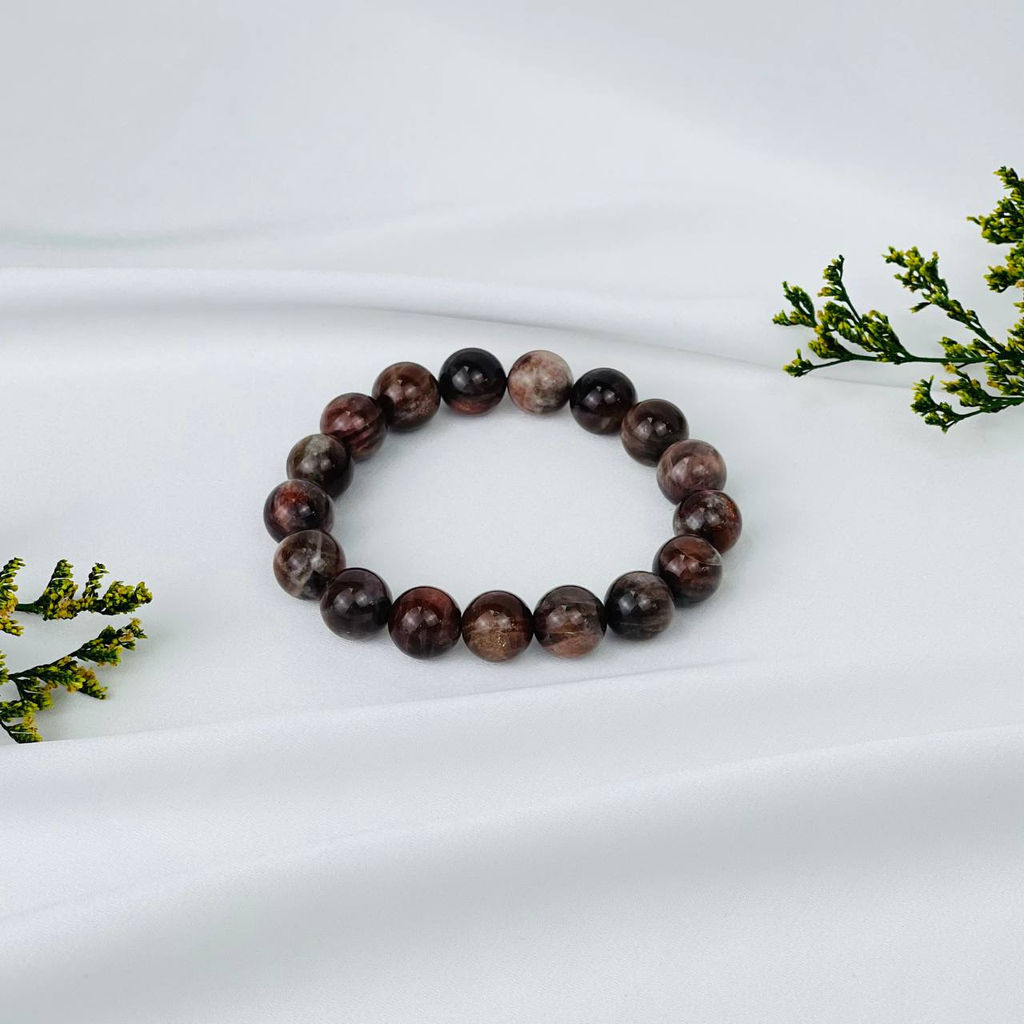 Браслет из Гелиолита (Солнечный камень) 18,5 см - Радуга самоцветов фото 2