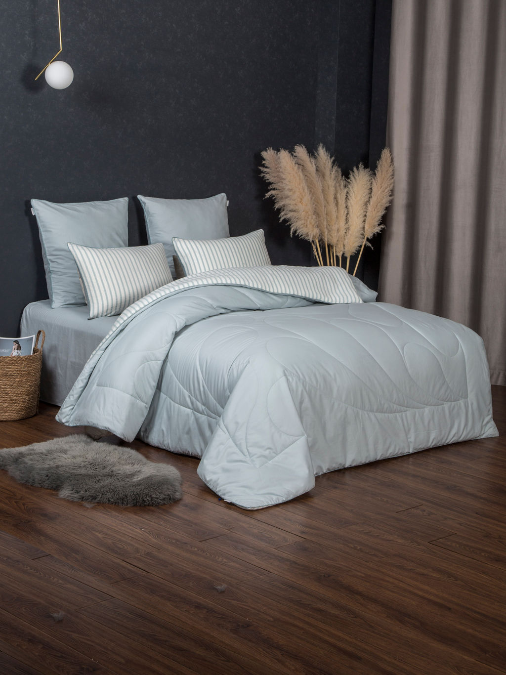 Stripe Muslin (голубое серебро) комплект - Kazanov.a. фото 3