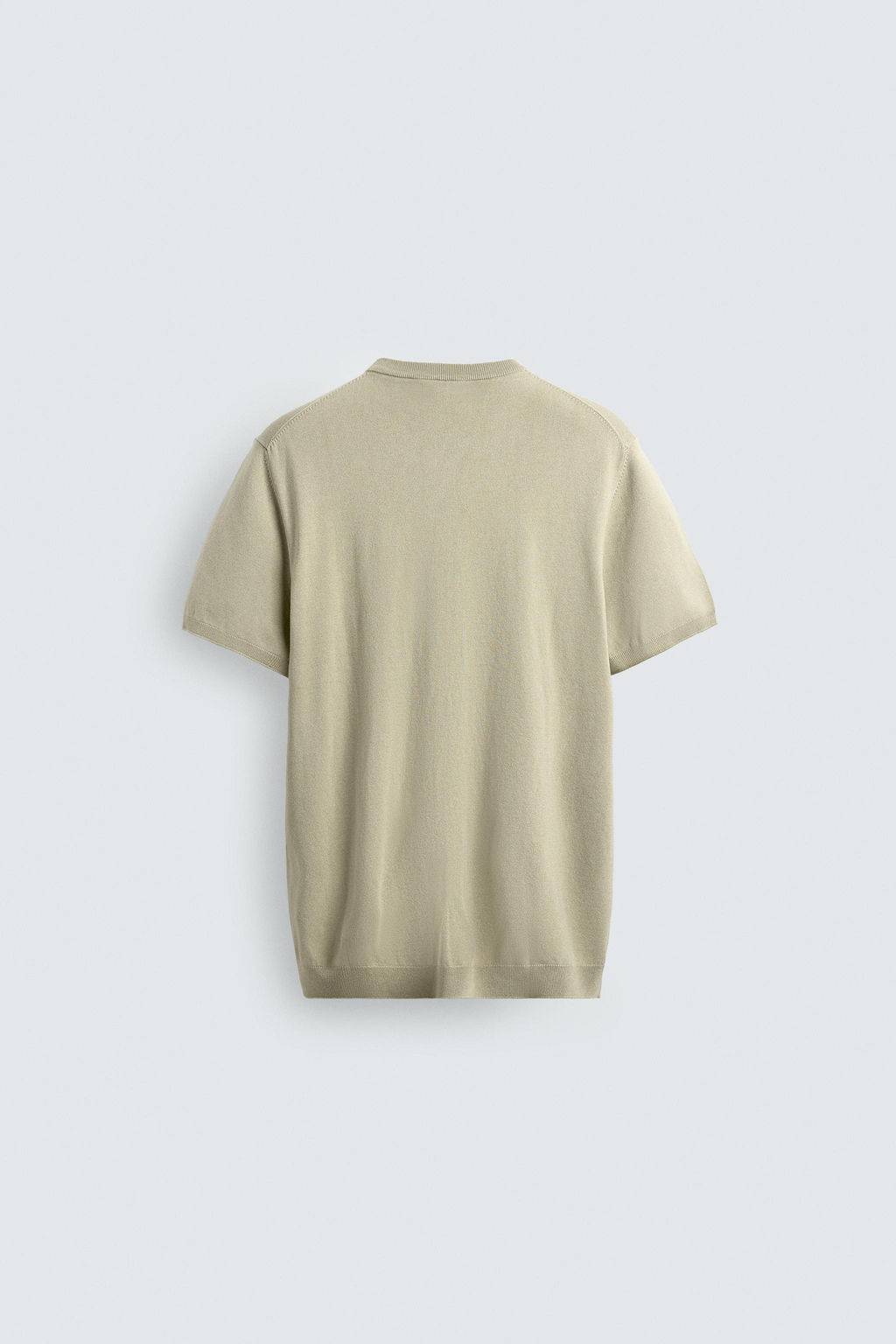 CAMISETA PUNTO REGULAR FIT B?SICO / Verde claro - Zara фото 7