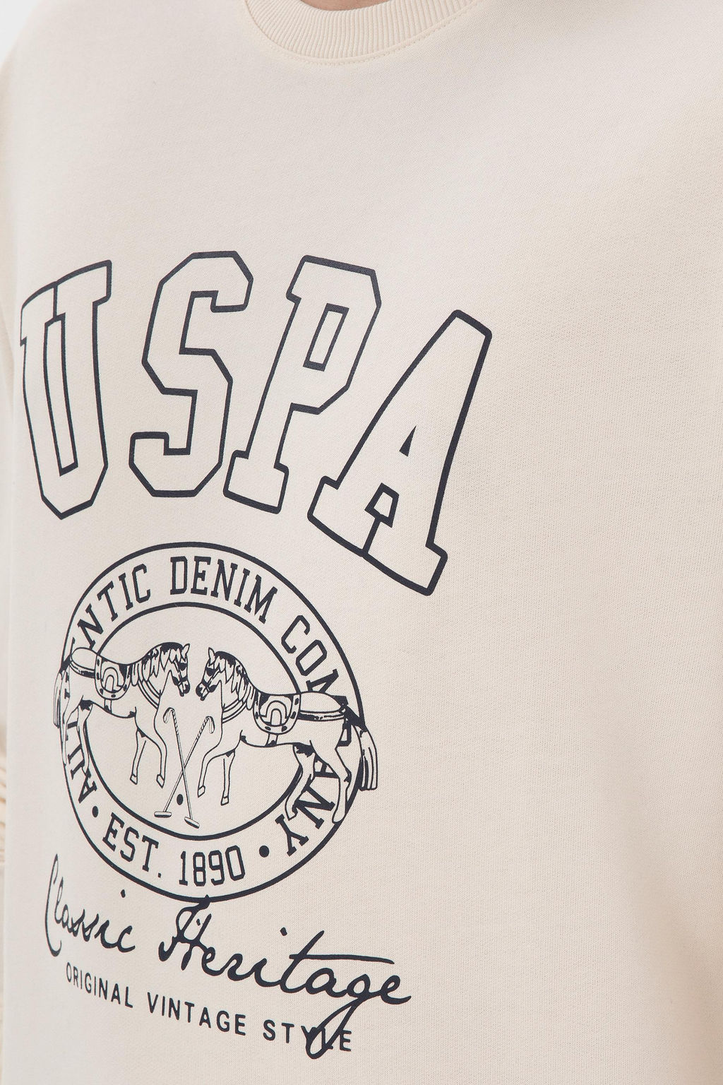 Мужская толстовка крема Неожиданная скидка в корзине - U.s. polo assn фото 7