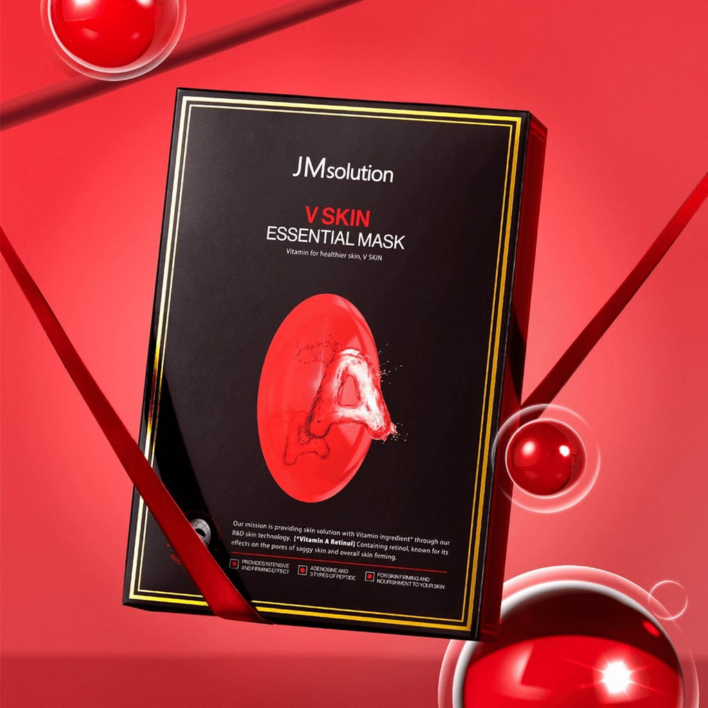 JMsolution Омолаживающая тканевая маска для лица с ретинолом / V Skin Essential Mask, 30 мл