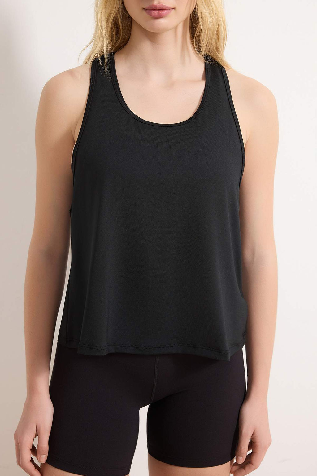 Siyah-Gul Kurusu 2li Micro Kumas Orme Spor T-Shirt THMSS26TS00001