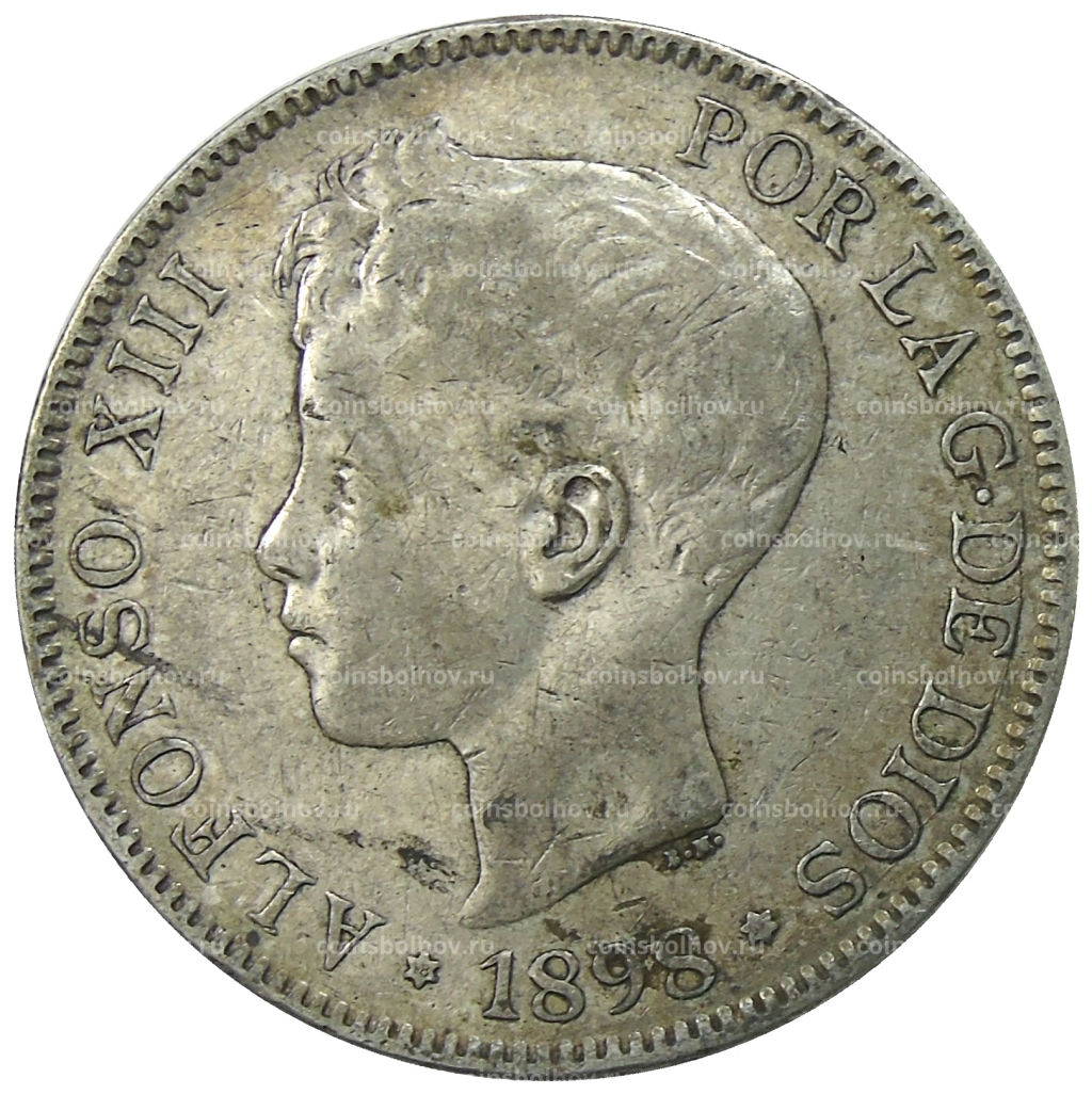 5 песет 1898 года Испания