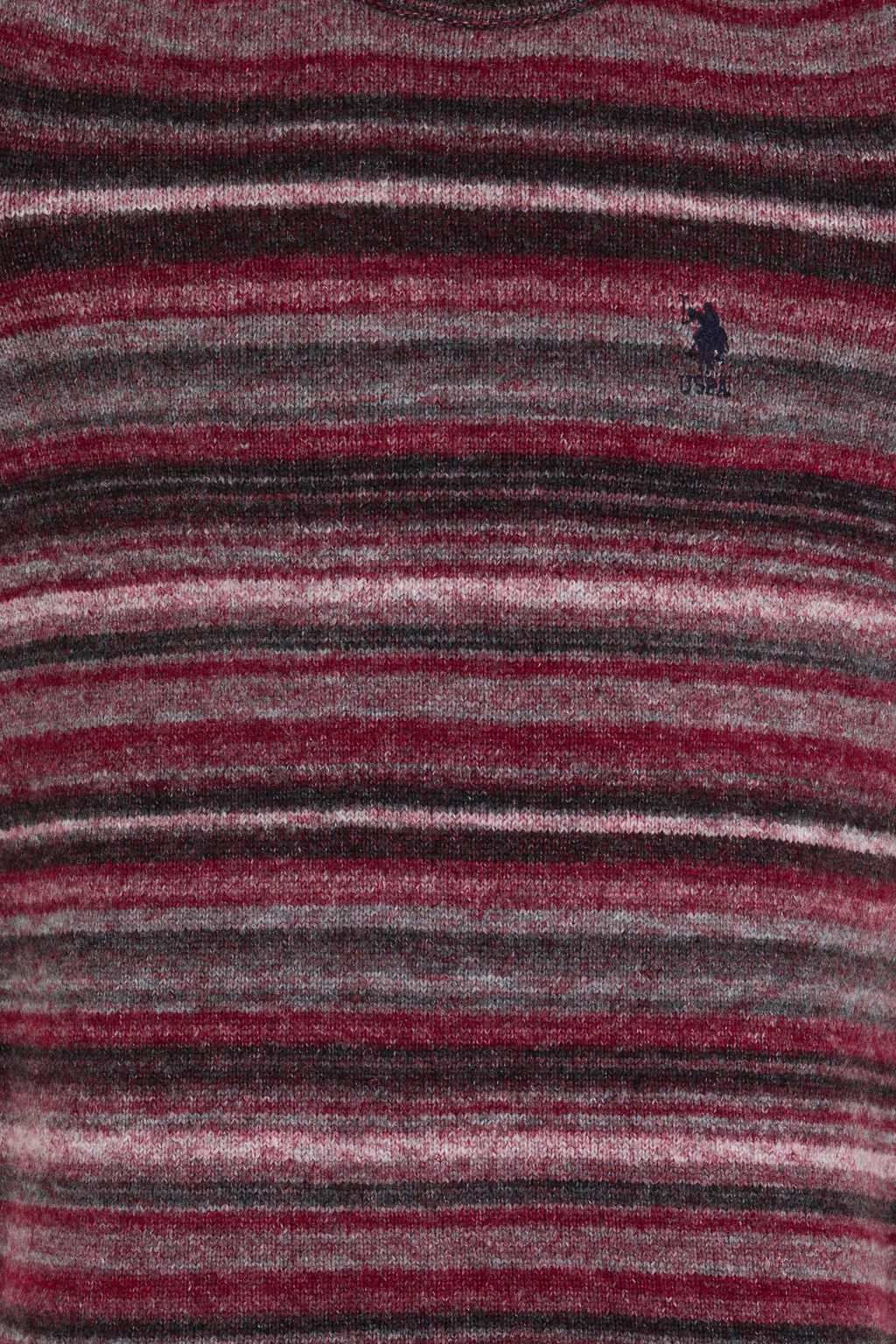 U. S. Polo Assn Мужской трикотажный свитер вишневого цвета с круглым вырезом - U.s. polo assn фото 6