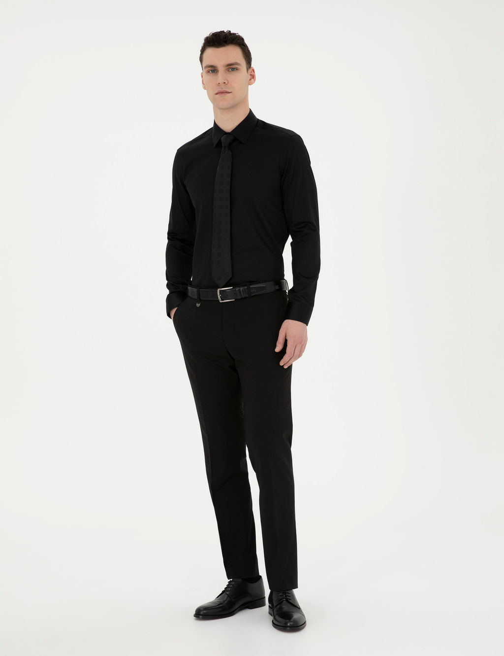 Siyah Slim Fit Uzun Kollu Basic G_mlek - Pierre cardin фото 11