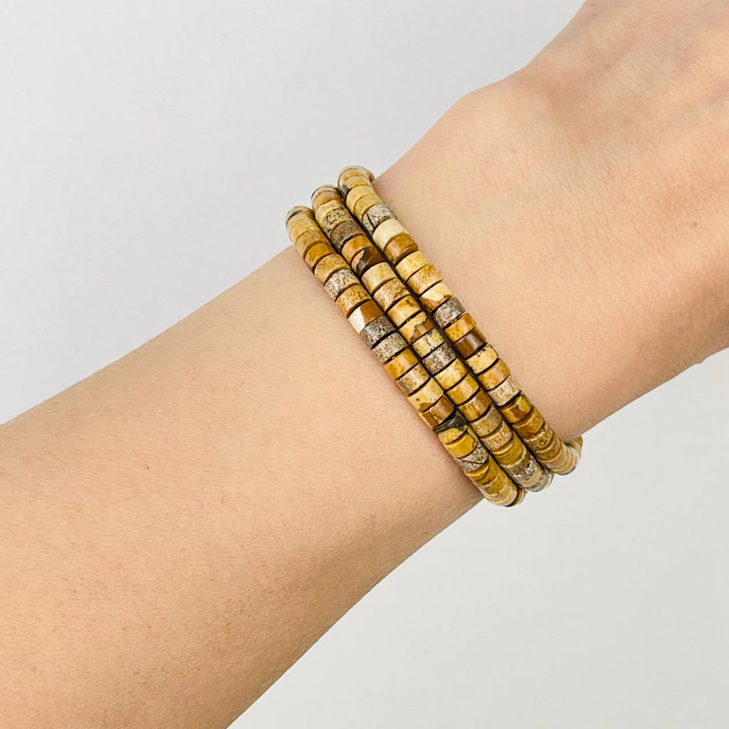 Бусины для украшений из песочной Яшмы 38 см