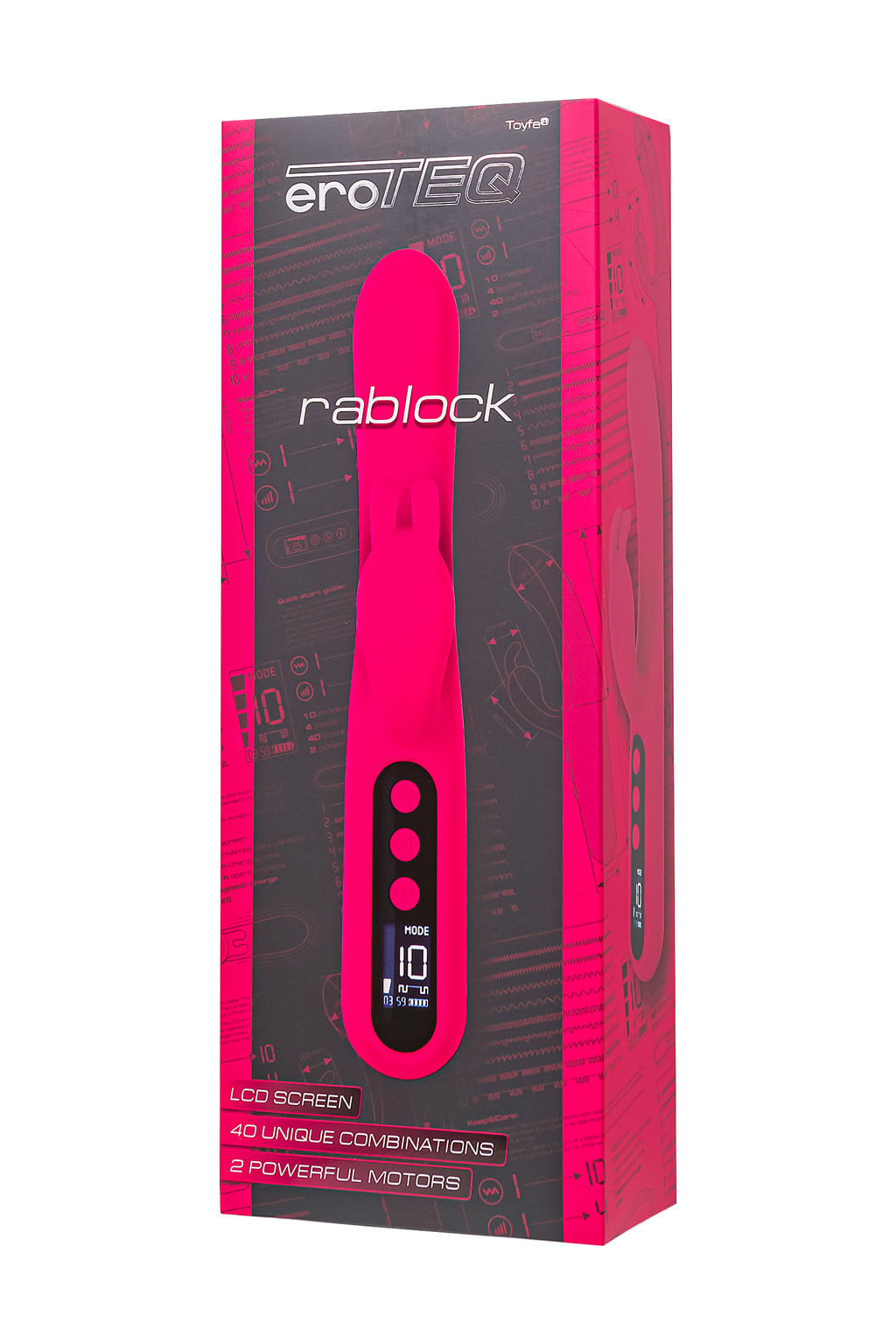 Вибратор для точки G с клиторальной стимуляцией eroTeq Rablock, силикон, розовый, 23,5 см - Toyfa фото 7