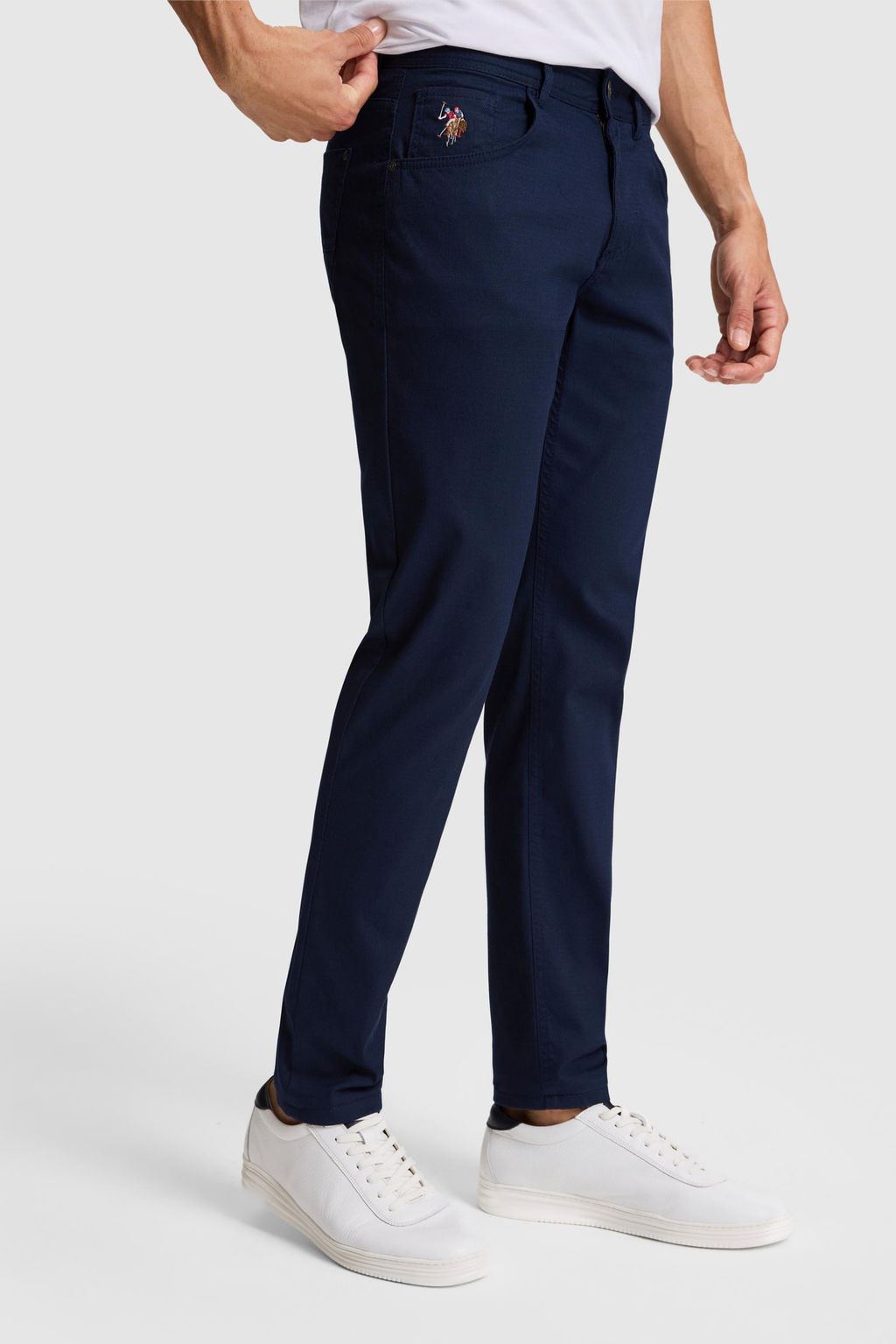 Erkek Lacivert Kanvas / Chino Pantolon