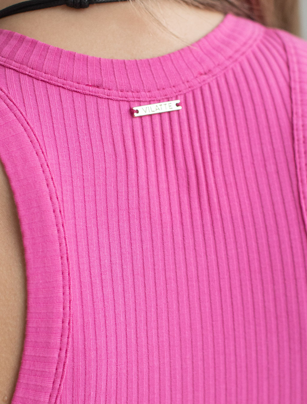 Платье из трикотажа в широкий рубчик - Vilatte фото 2