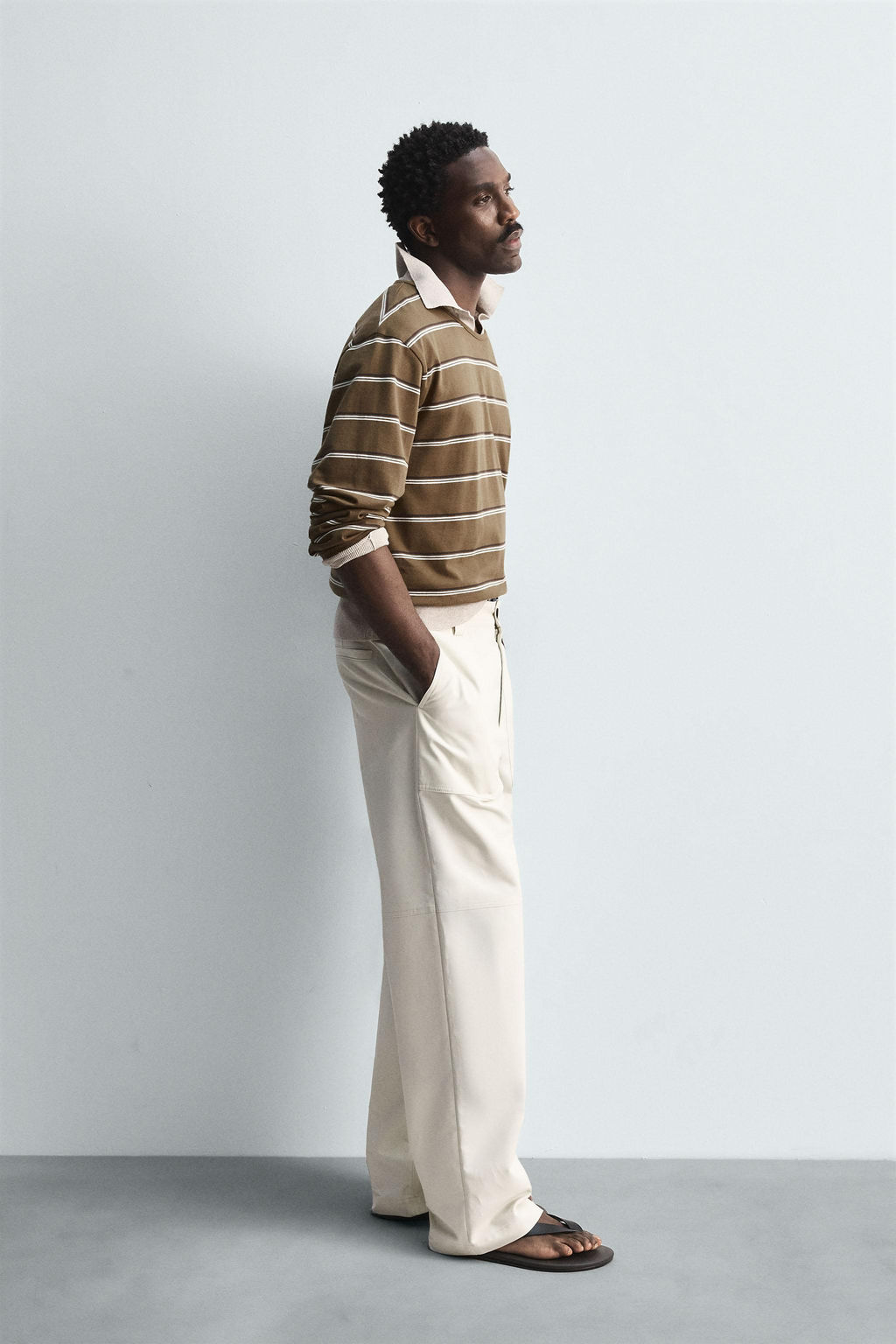 STRIPED JACQUARD T-SHIRT - Zara фото 4
