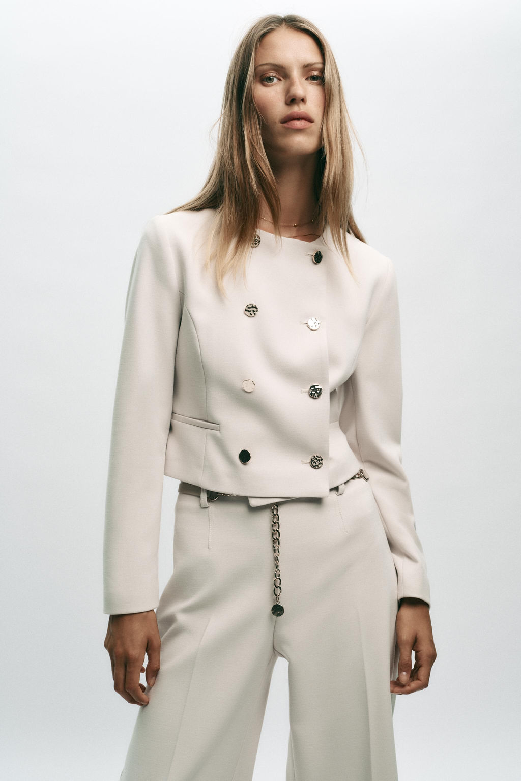 SHORT DOUBLE-BREASTED BLAZER - Zara фото 2