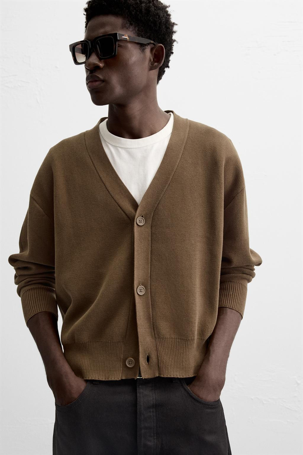 TEXTURED COTTON CARDIGAN - Zara фото 5