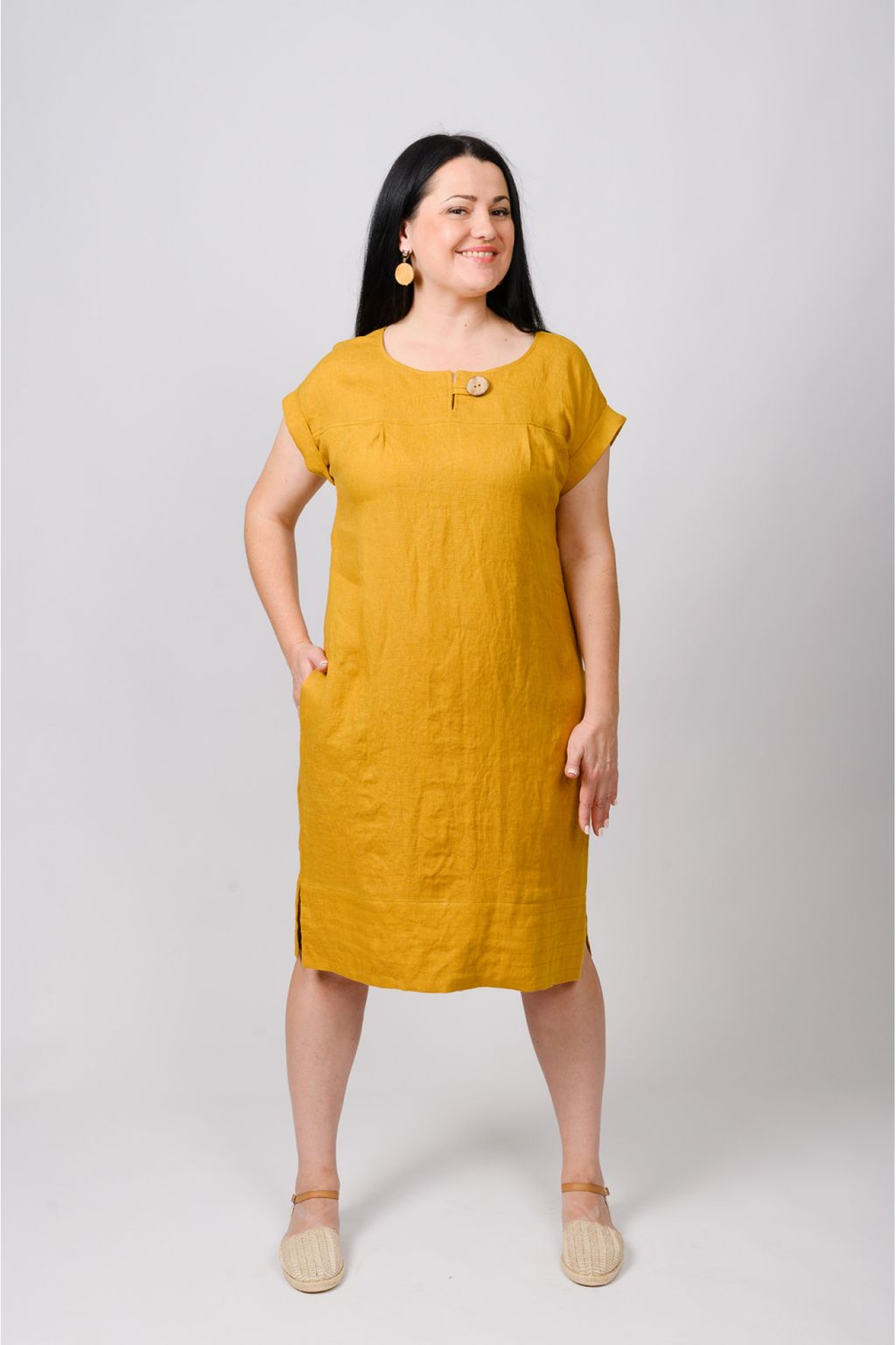 Льняное платье-футляр - Новый лен фото 4