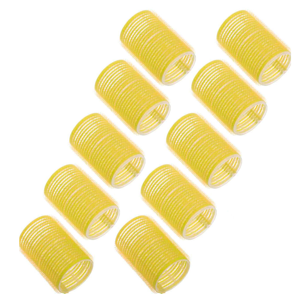 Dewal Бигуди-липучки R-VTR17, 65 мм, желтый, 6 шт  фото 2