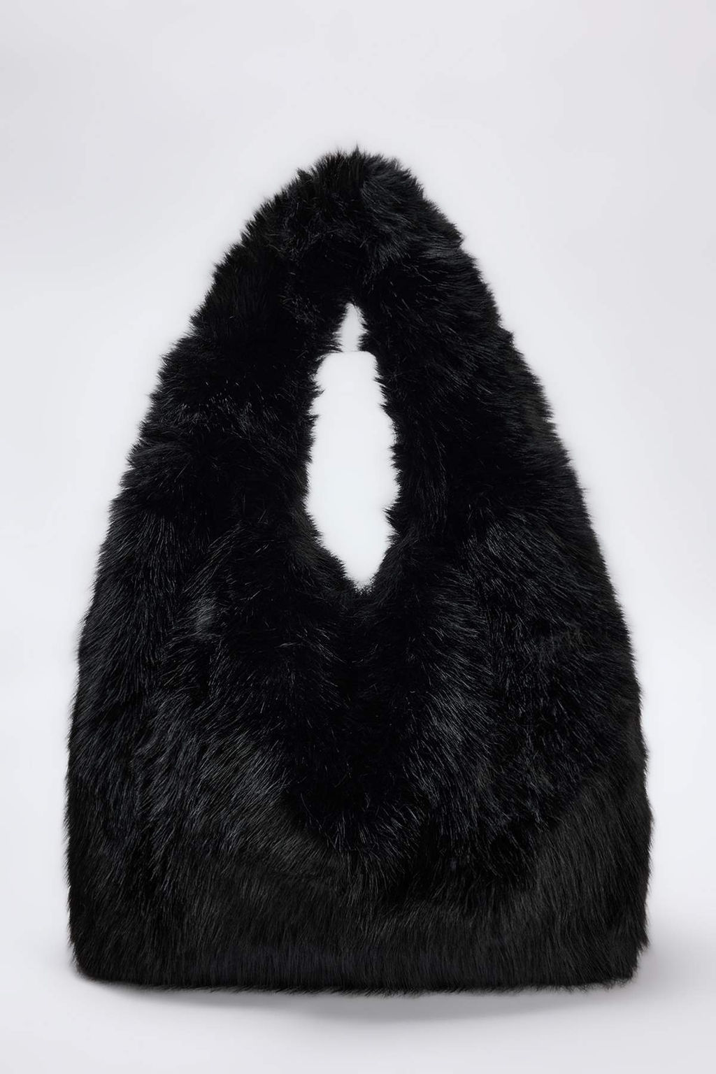 Siyah Metal Halka Detayl? Suni Kurk Kad?n Omuz ve El cantas? TAKAW26OC00085