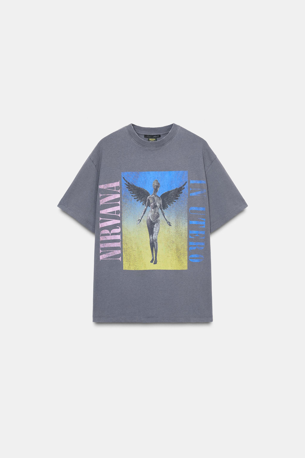 NIRVANA FADED-EFFECT T-SHIRT - Zara фото 4