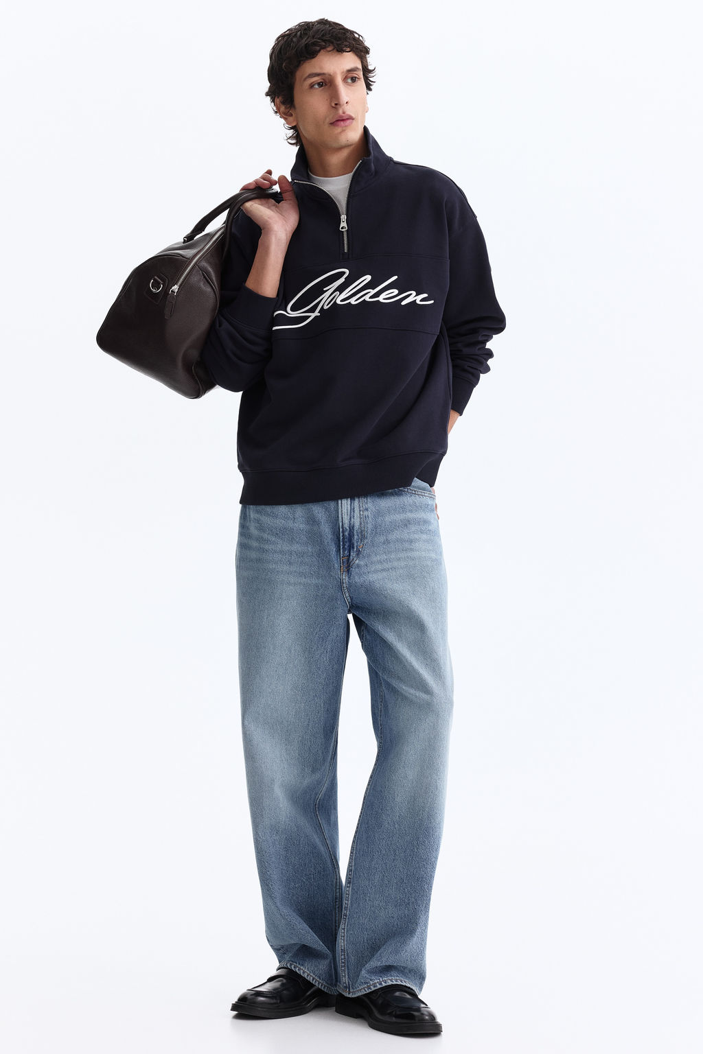 Sudadera con media cremallera Relaxed Fit - H&m фото 3