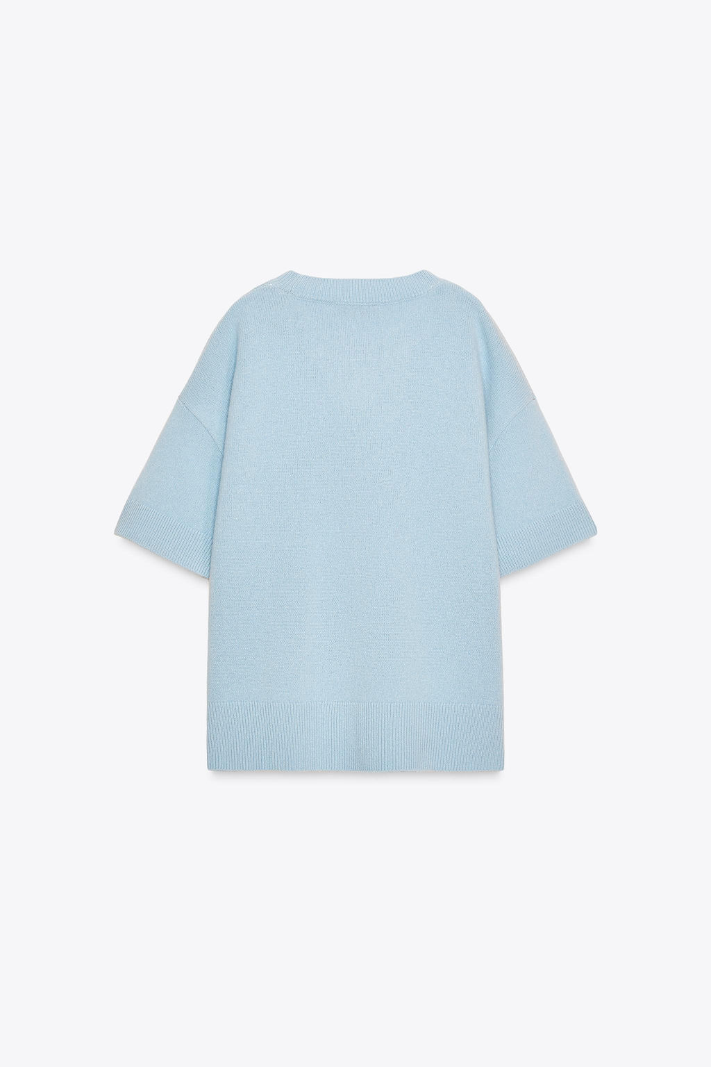 100% WOOL SHORT SLEEVE BASIC KNIT JUMPER - Zara фото 5
