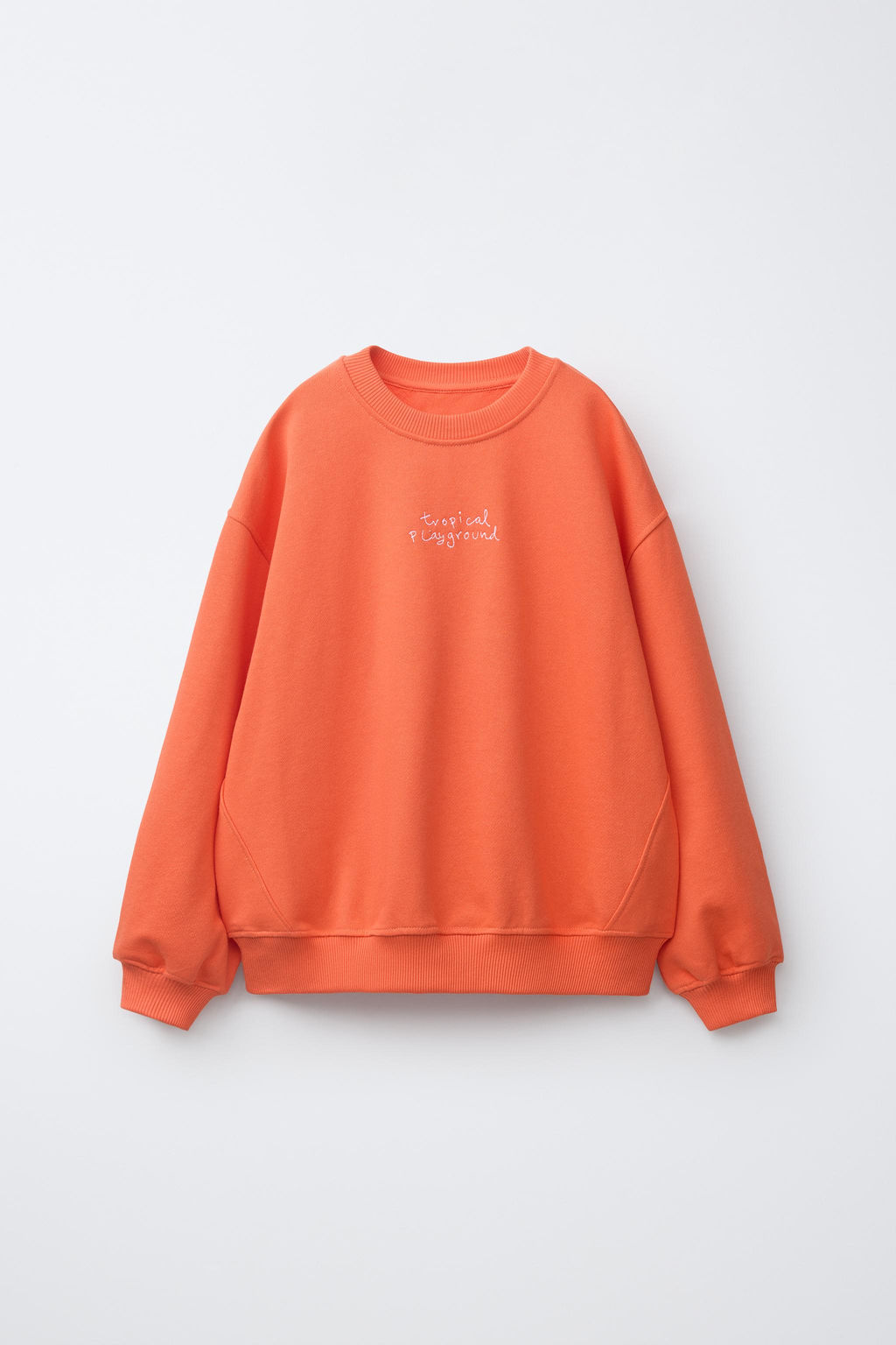 SUDADERA TEXTO BORDADO / Coral rojo - Zara фото 2