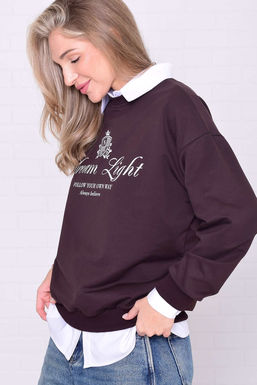 Свитшот женский 6-221 из футера двунитки - Новое кимоно фото 3