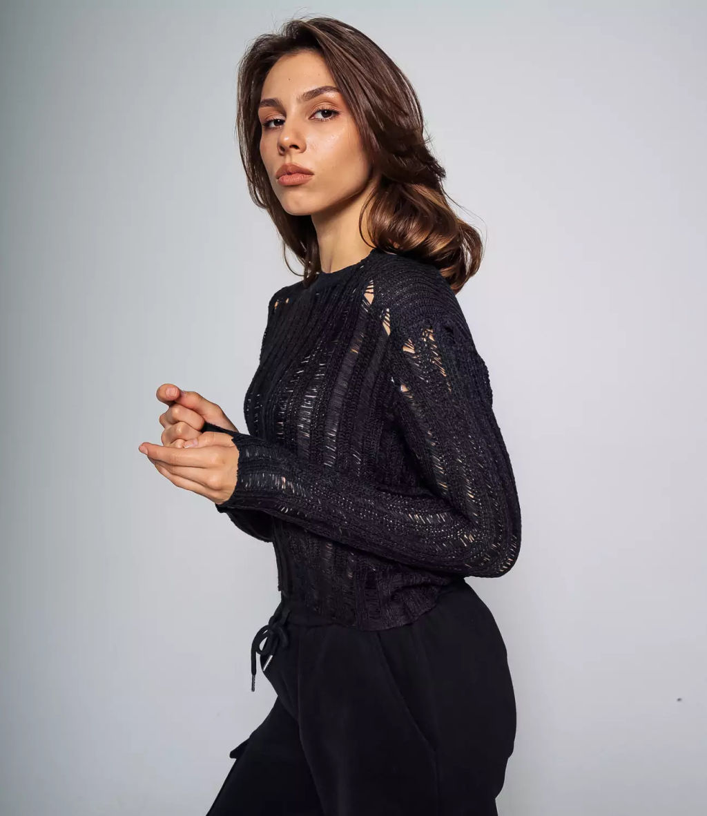 Джемпер #КТ8938, чёрный - Dommod фото 2